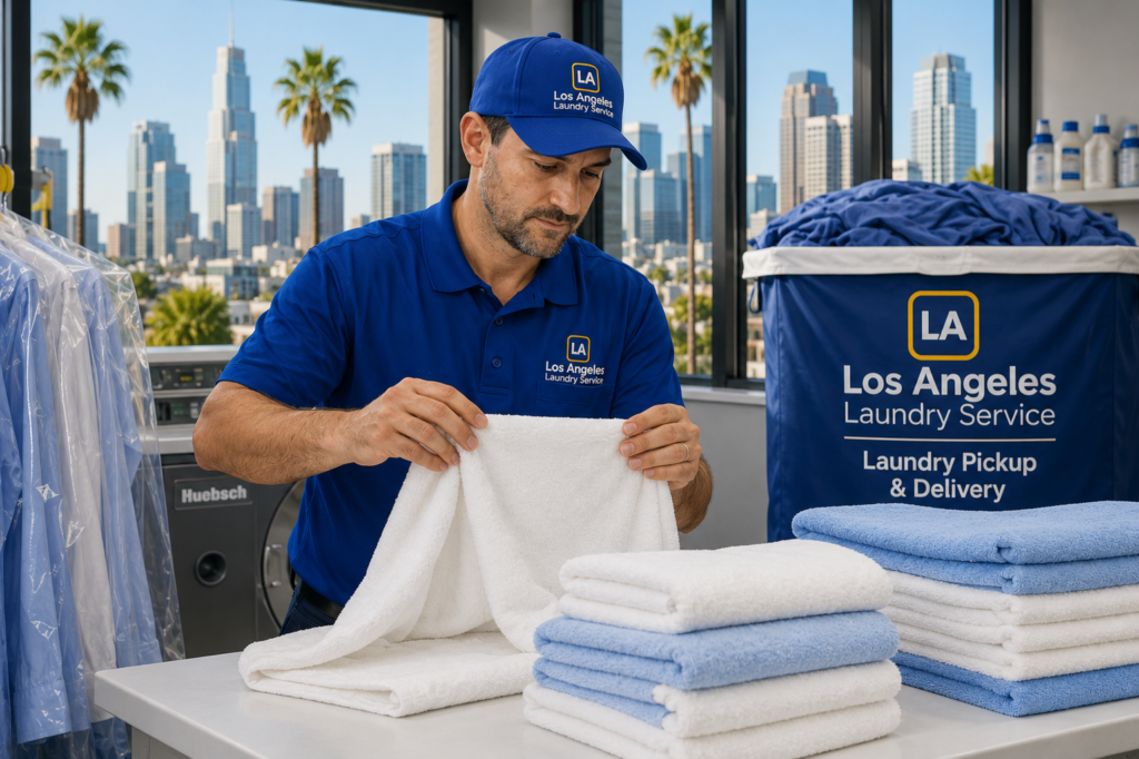 Los Angeles Laundry being folded