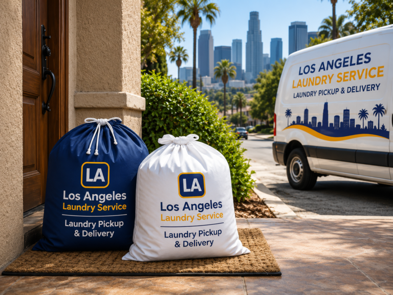 Los Angeles laundry being delivered